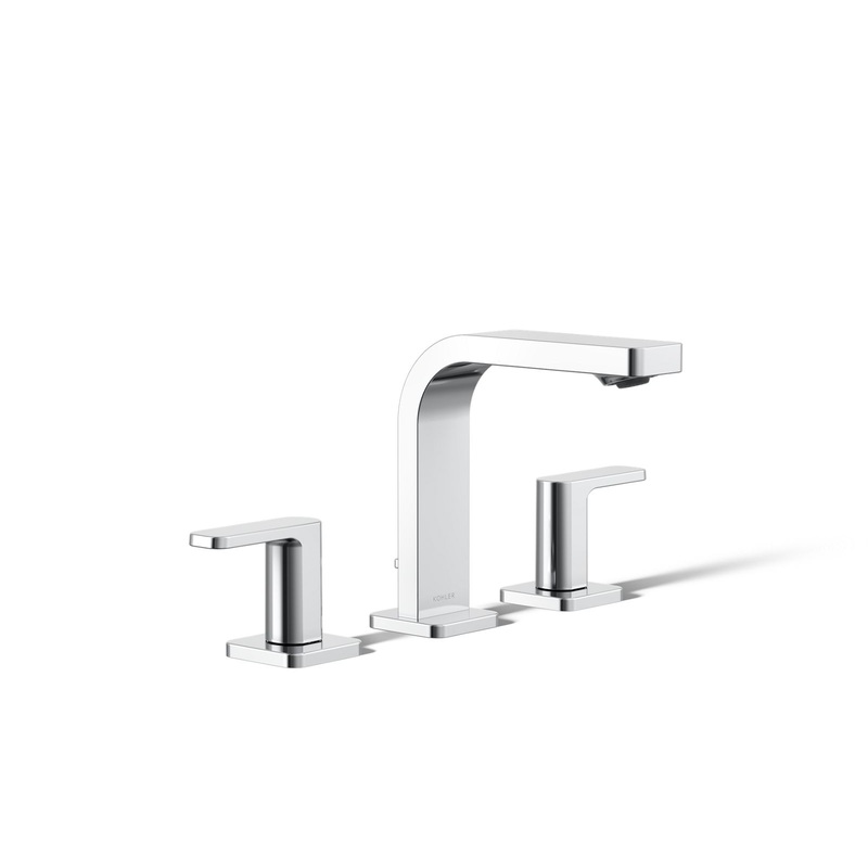 KOHLER K-23484-4-CP Parallel Widespread Bathroom Sink Faucet, 1.2 Gpm In Polished Chrome