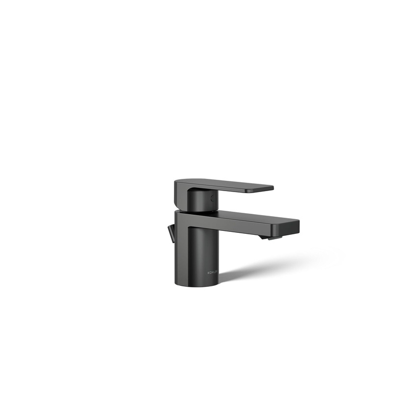 KOHLER K-24804-4-BL Parallel Low Single-Handle Bathroom Sink Faucet, 1.2 Gpm In Matte Black