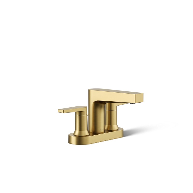 KOHLER K-97031-4-2MB Taut Centerset Bathroom Sink Faucet, 1.2 Gpm In Vibrant Brushed Moderne Brass