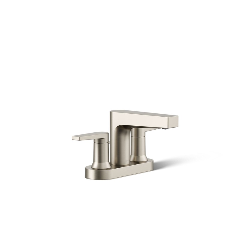 KOHLER K-97031-4-BN Taut Centerset Bathroom Sink Faucet, 1.2 Gpm In Vibrant Brushed Nickel