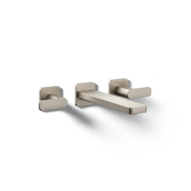 KOHLER K-T27120-4-BN Parallel Wall-Mount Bathroom Sink Faucet Trim, 1.2 Gpm In Vibrant Brushed Nickel