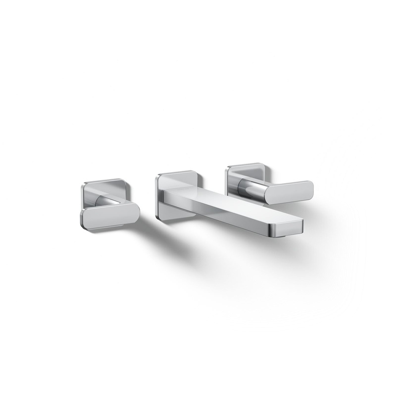 KOHLER K-T27120-4-CP Parallel Wall-Mount Bathroom Sink Faucet Trim, 1.2 Gpm In Polished Chrome