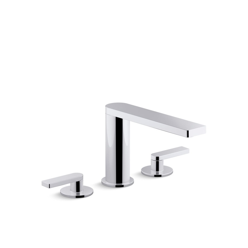 KOHLER K-73081-4-CP Composed Deck-Mount Bath Faucet With Lever Handles In Polished Chrome