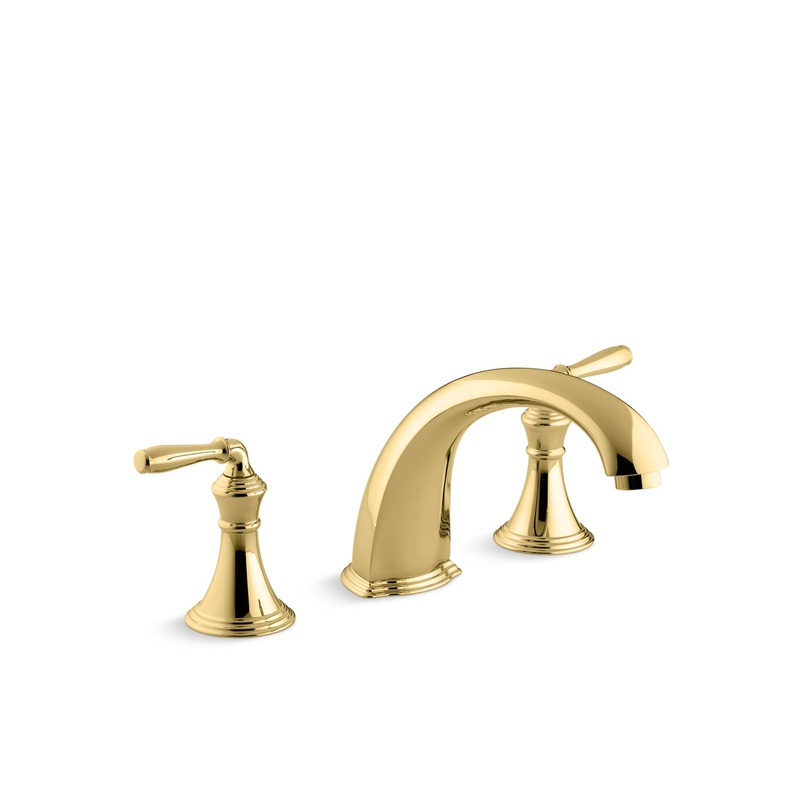 KOHLER K-T398-4-PB Devonshire Deck-Mount Bath Faucet Trim In Vibrant Polished Brass