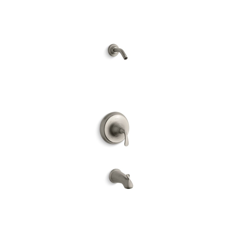 KOHLER K-TLS10275-4-BN Forte Rite-Temp Bath And Shower Trim Kit, Without Showerhead In Vibrant Brushed Nickel