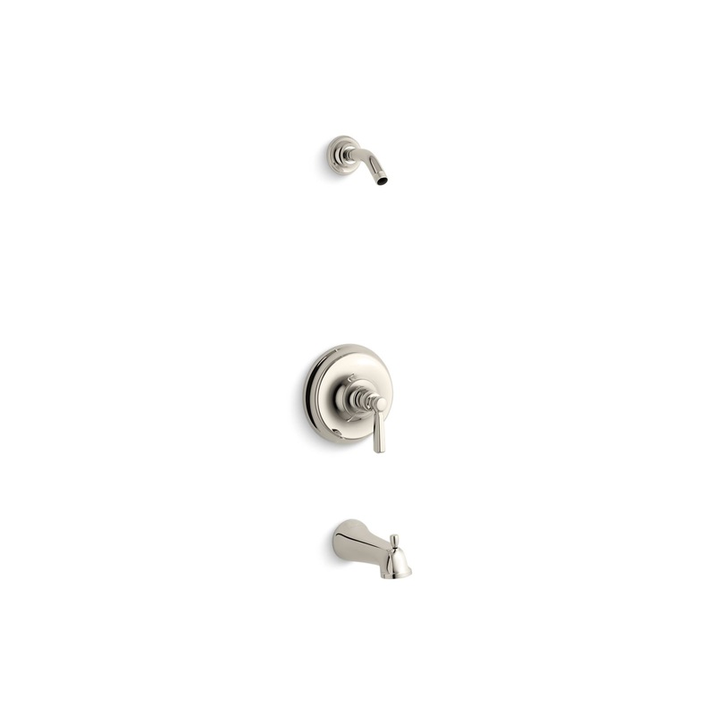 KOHLER K-TLS10582-4-SN Bancroft Rite-Temp Bath And Shower Trim Kit, Without Showerhead In Vibrant Polished Nickel