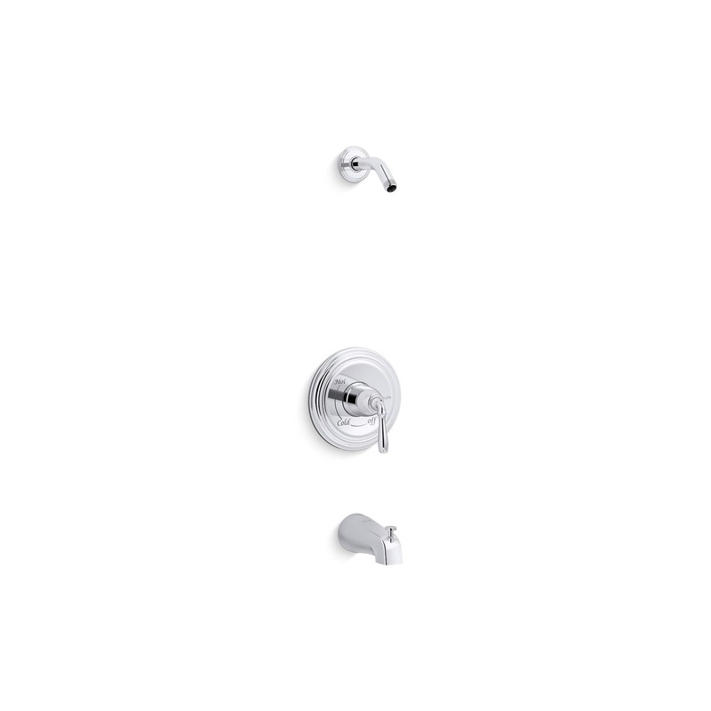 KOHLER K-TLS395-4S-CP Devonshire Rite-Temp Bath And Shower Trim Kit, Without Showerhead In Polished Chrome
