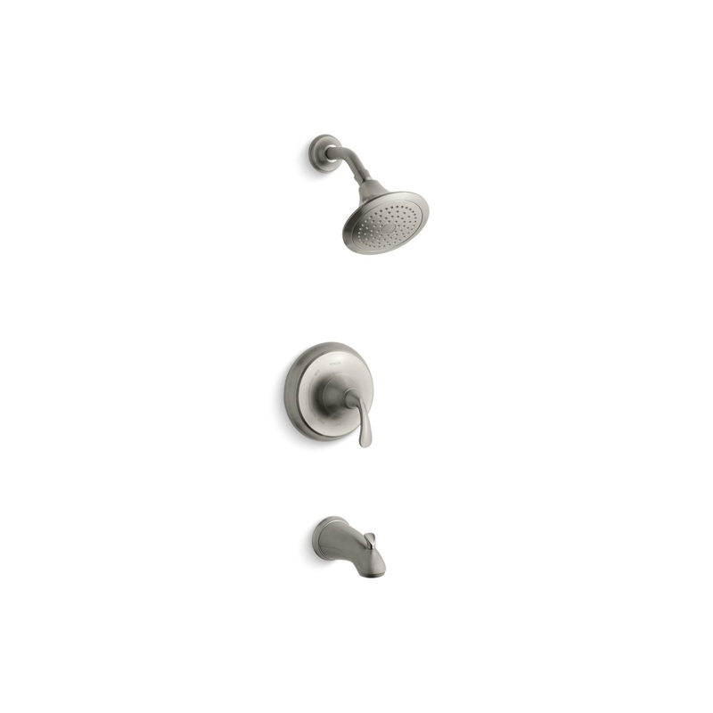 KOHLER K-TS10274-4-BN Forte Rite-Temp Bath And Shower Trim Kit, 2.5 Gpm, Npt Spout In Vibrant Brushed Nickel