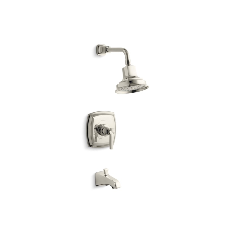 KOHLER K-TS16225-4-SN Margaux Rite-Temp Bath And Shower Trim Kit, 2.5 Gpm In Vibrant Polished Nickel