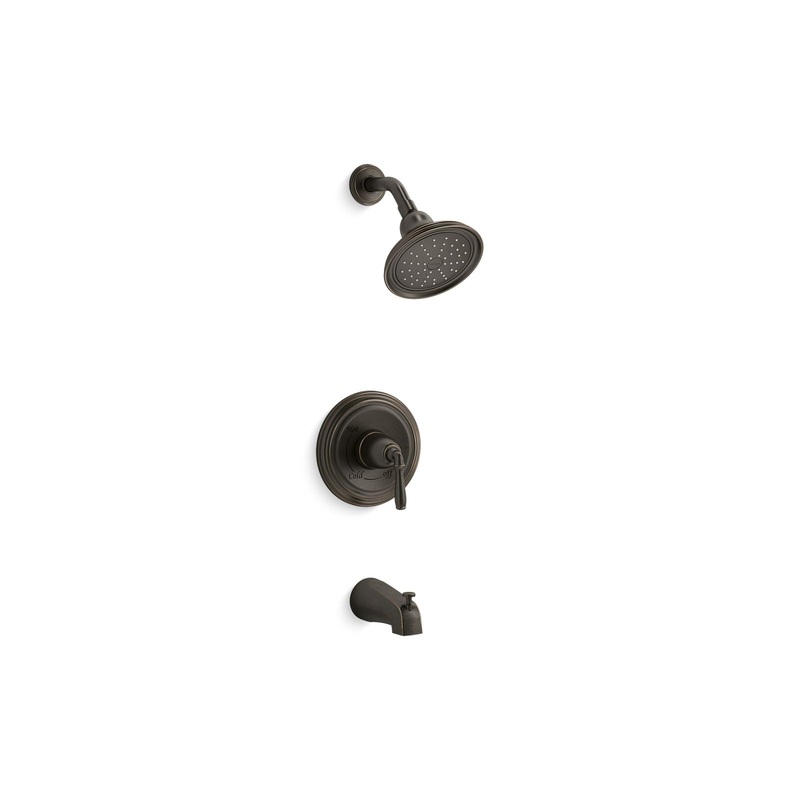 KOHLER K-TS395-4SG-2BZ Devonshire Rite-Temp Bath And Shower Trim Kit, 1.75 Gpm, Slip-Fit Spout In Oil-Rubbed Bronze