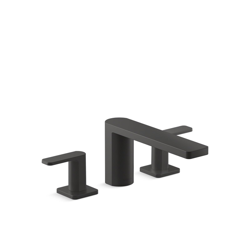 KOHLER K-27121-4-BL Parallel Deck-Mount Bath Faucet In Matte Black