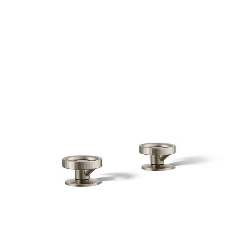 KOHLER K-77974-9-BN Components Industrial Bathroom Sink Faucet Handles In Vibrant Brushed Nickel