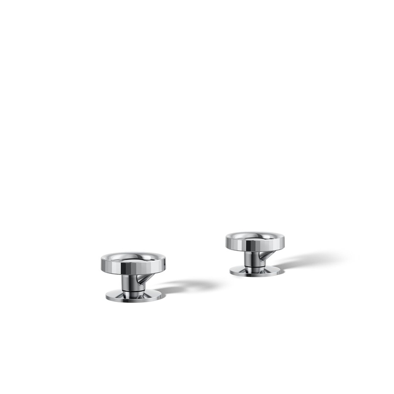 KOHLER K-77974-9-CP Components Industrial Bathroom Sink Faucet Handles In Polished Chrome