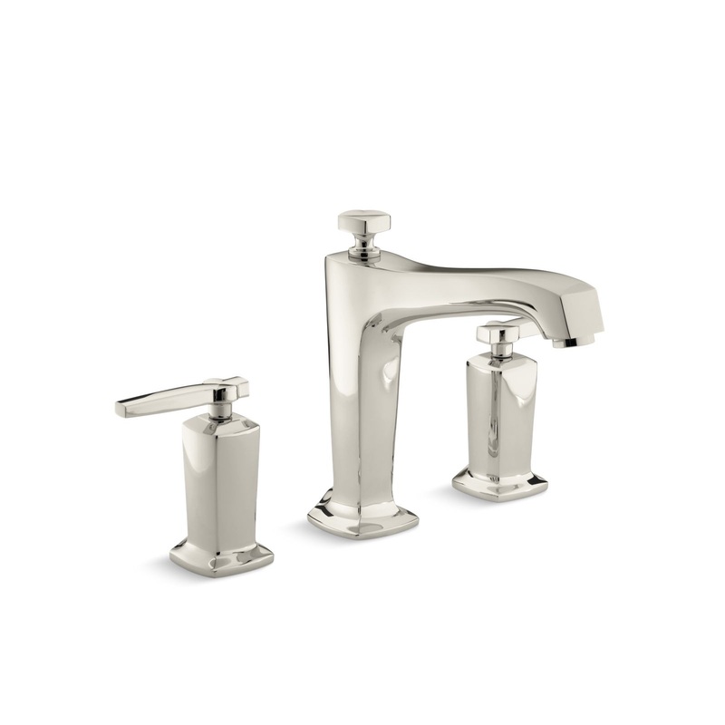 KOHLER K-T16236-4-SN Margaux Deck-Mount Bath Faucet Trim With Diverter In Vibrant Polished Nickel