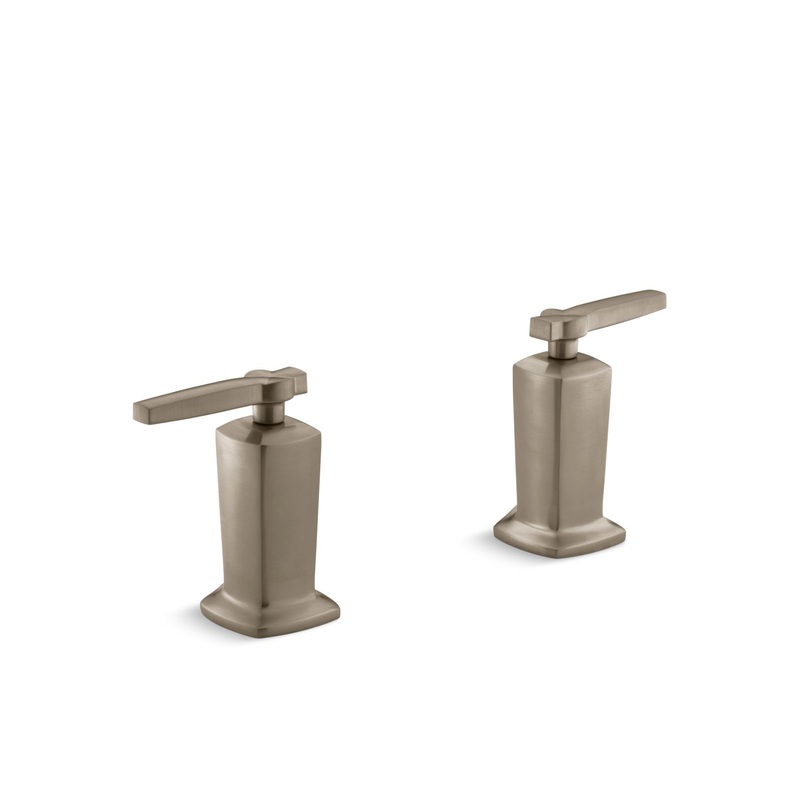 KOHLER K-T16248-4-BV Margaux Deck-Mount Bath Faucet Handle Trim With Lever Design In Vibrant Brushed Bronze