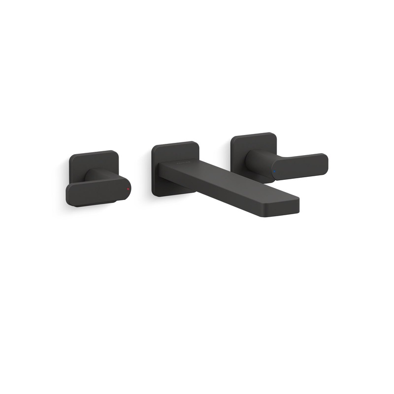 KOHLER K-T23491-4-BL Parallel Wall-Mount Bath Faucet Trim In Matte Black