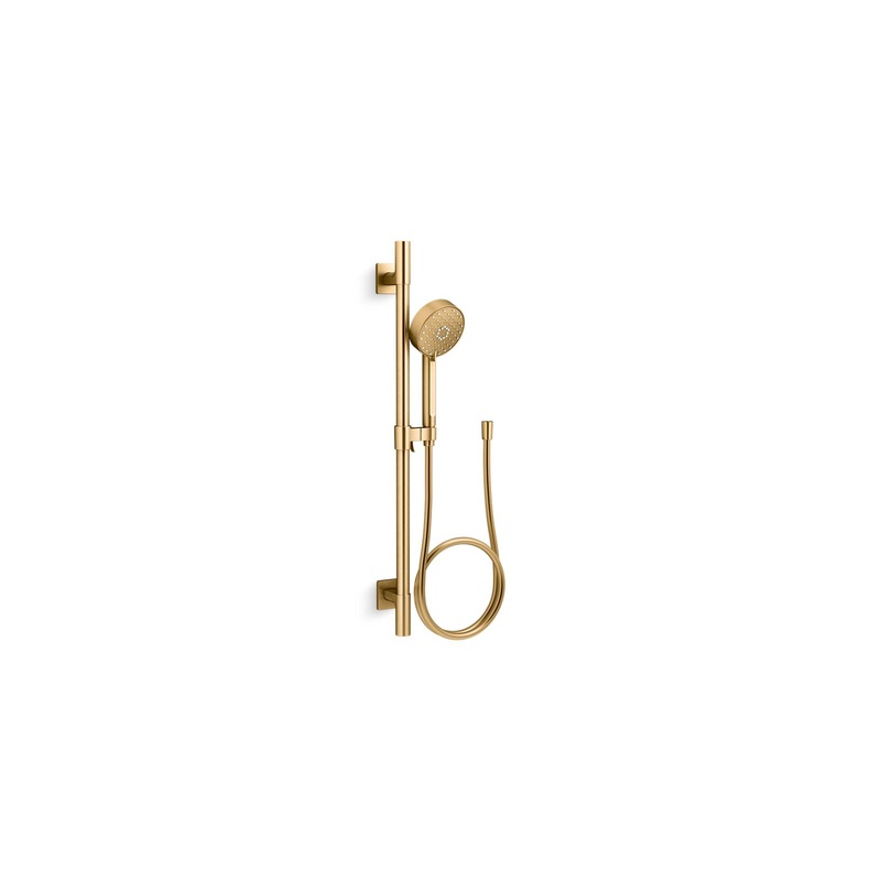 KOHLER K-99242-G-2MB Awaken G110 24" Deluxe Three-Function Handshower Kit, 1.75 Gpm In Vibrant Brushed Moderne Brass