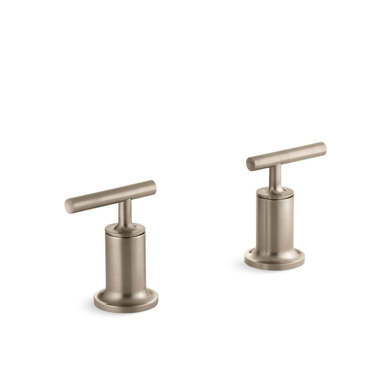 KOHLER K-T14429-4-BV Purist Deck- Or Wall-Mount Bath Faucet Handle Trim With Lever Design In Vibrant Brushed Bronze