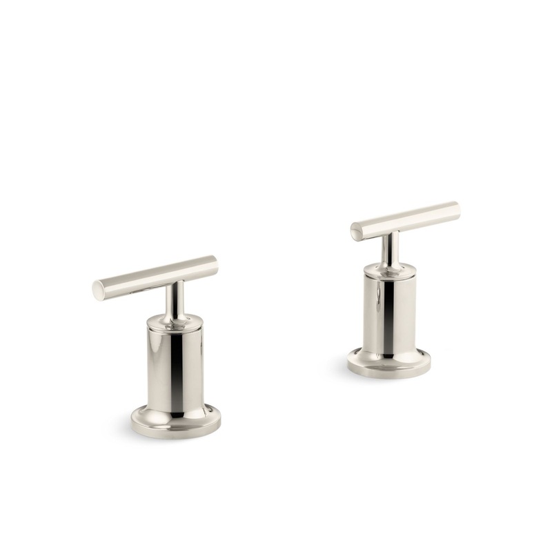 KOHLER K-T14429-4-SN Purist Deck- Or Wall-Mount Bath Faucet Handle Trim With Lever Design In Vibrant Polished Nickel