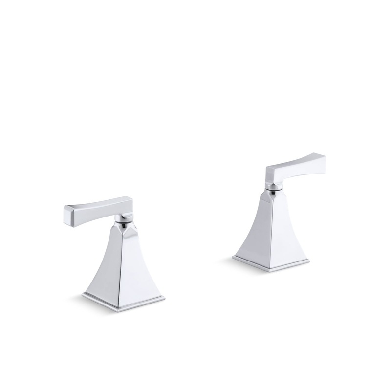 KOHLER K-T467-4V-CP Memoirs Stately Deck-Mount Bath Faucet Handle Trim In Polished Chrome