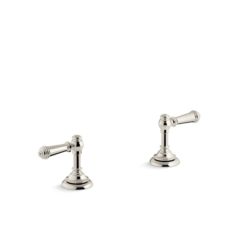 KOHLER K-T98071-4-SN Artifacts Deck-Mount Bath Faucet Handle Trim With Lever Design In Vibrant Polished Nickel