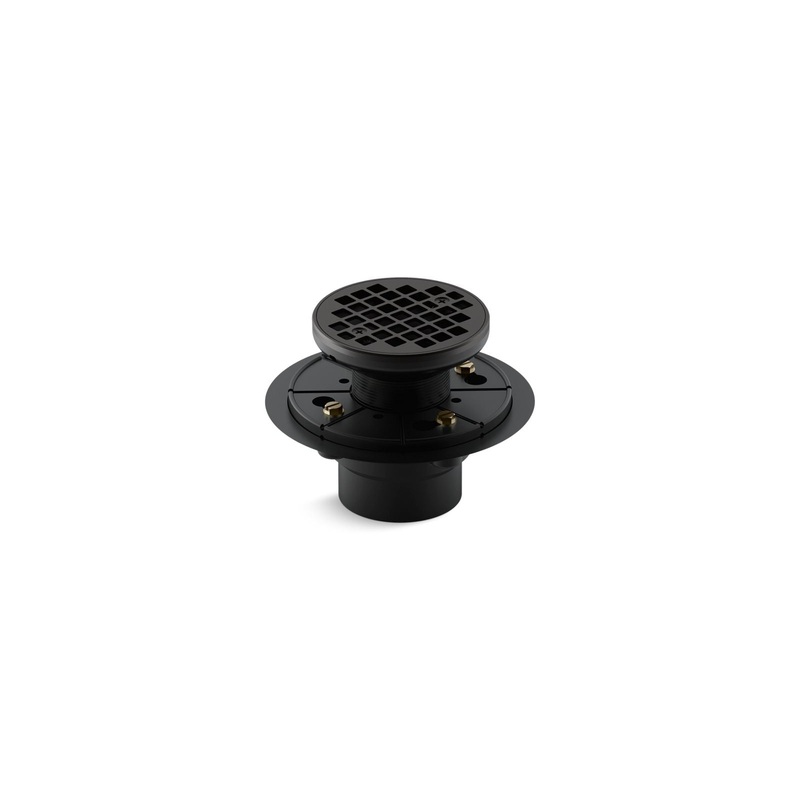 KOHLER K-9135-BL Clearflo Round Design Tile-In Shower Drain In Matte Black