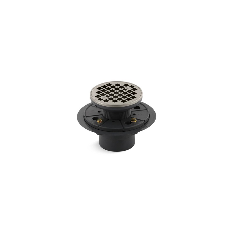 KOHLER K-9135-BN Clearflo Round Design Tile-In Shower Drain In Vibrant Brushed Nickel