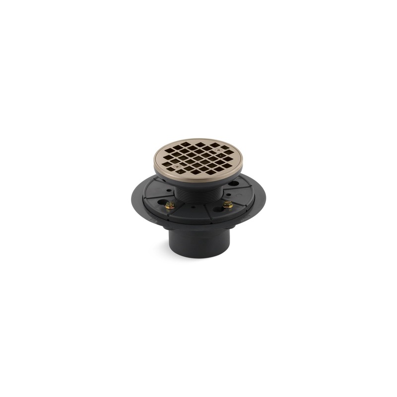 KOHLER K-9135-BV Clearflo Round Design Tile-In Shower Drain In Vibrant Brushed Bronze