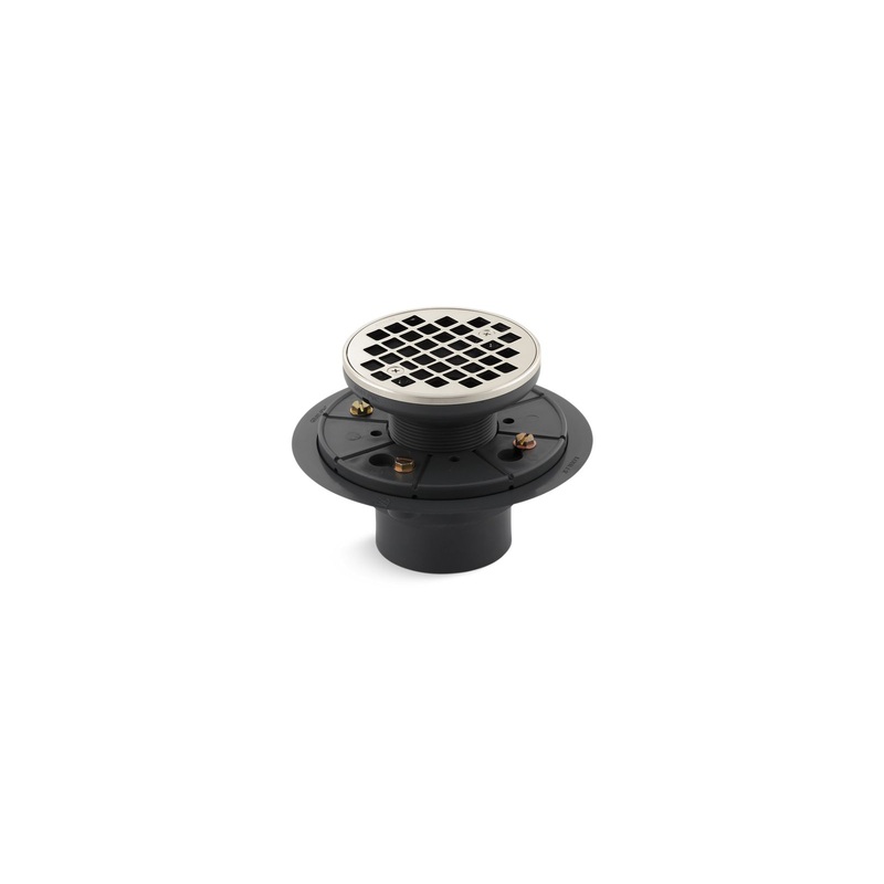 KOHLER K-9135-SN Clearflo Round Design Tile-In Shower Drain In Vibrant Polished Nickel