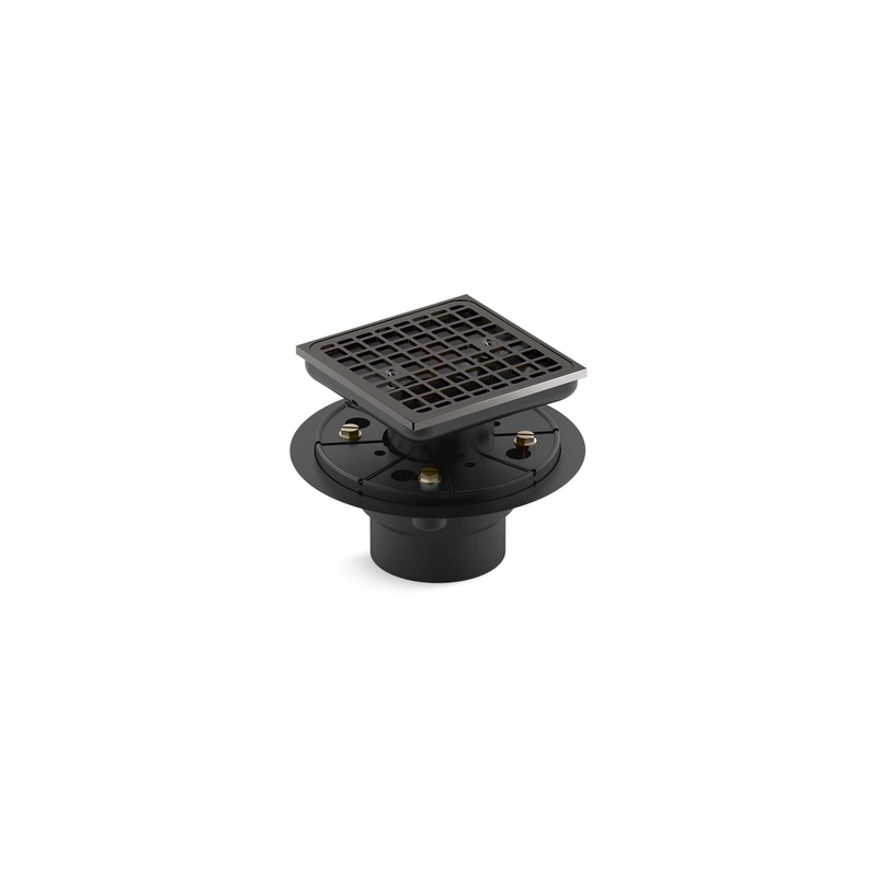 KOHLER K-9136-TT Clearflo Square Design Tile-In Shower Drain In Vibrant Titanium