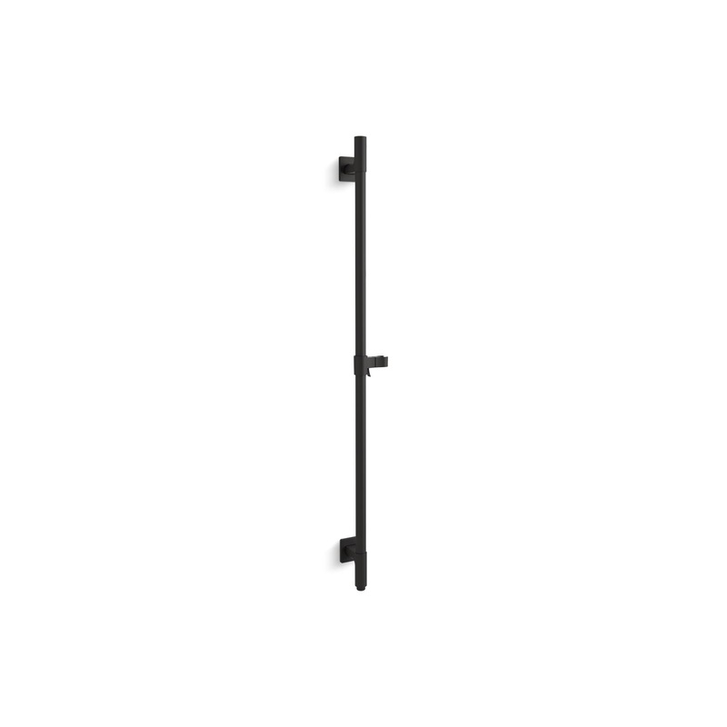 KOHLER K-98344-BL Awaken 36" Deluxe Slidebar With Integrated Water Supply In Matte Black