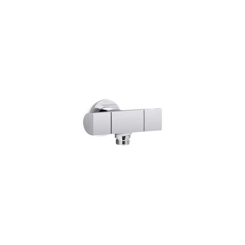 KOHLER K-98355-CP Exhale Wall-Mount Handshower Holder With Supply Elbow And Volume Control In Polished Chrome