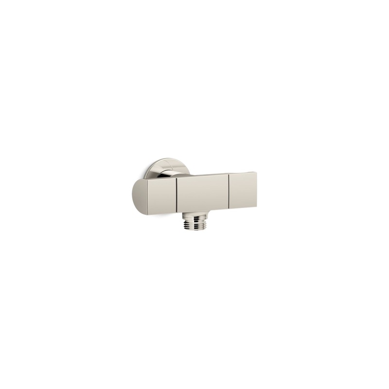 KOHLER K-98355-SN Exhale Wall-Mount Handshower Holder With Supply Elbow And Volume Control In Vibrant Polished Nickel