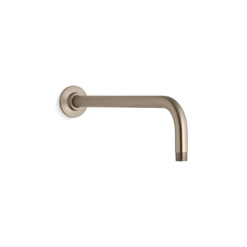 KOHLER K-10124-BV Wall-Mount Rainhead Arm And Flange In Vibrant Brushed Bronze