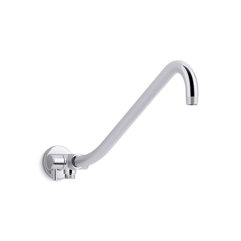 KOHLER K-76337-CP Gooseneck Rainhead Arm With 2-Way Diverter In Polished Chrome