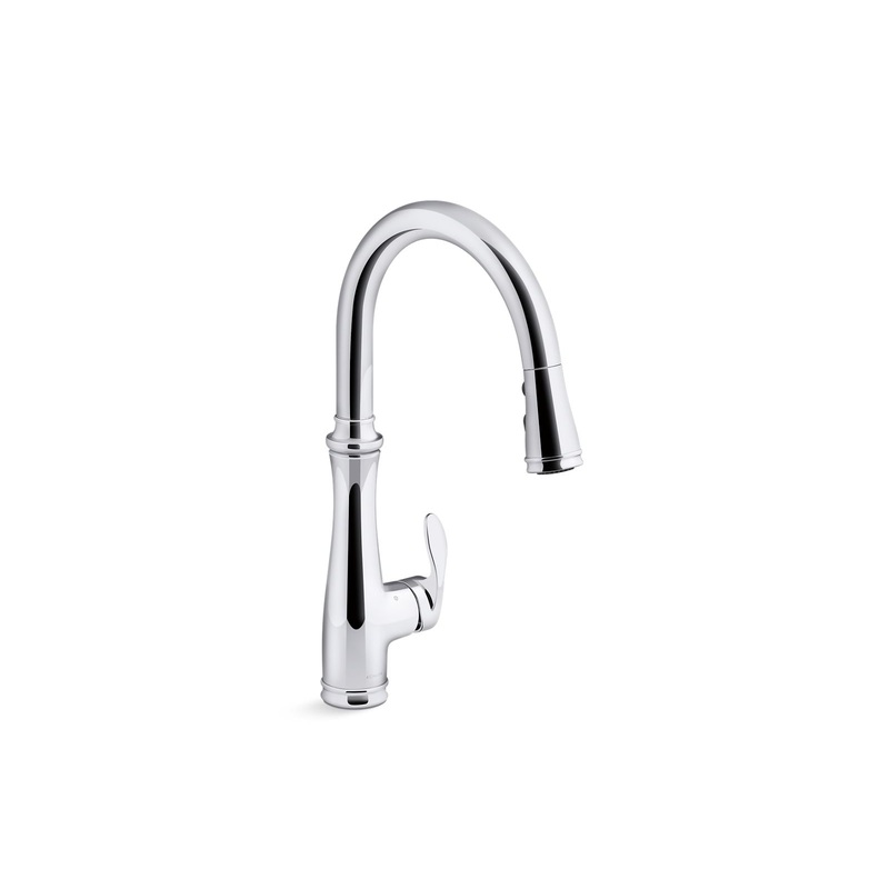 KOHLER K-29108-CP Bellera Touchless Pull-Down Kitchen Sink Faucet With Three-Function Sprayhead In Polished Chrome