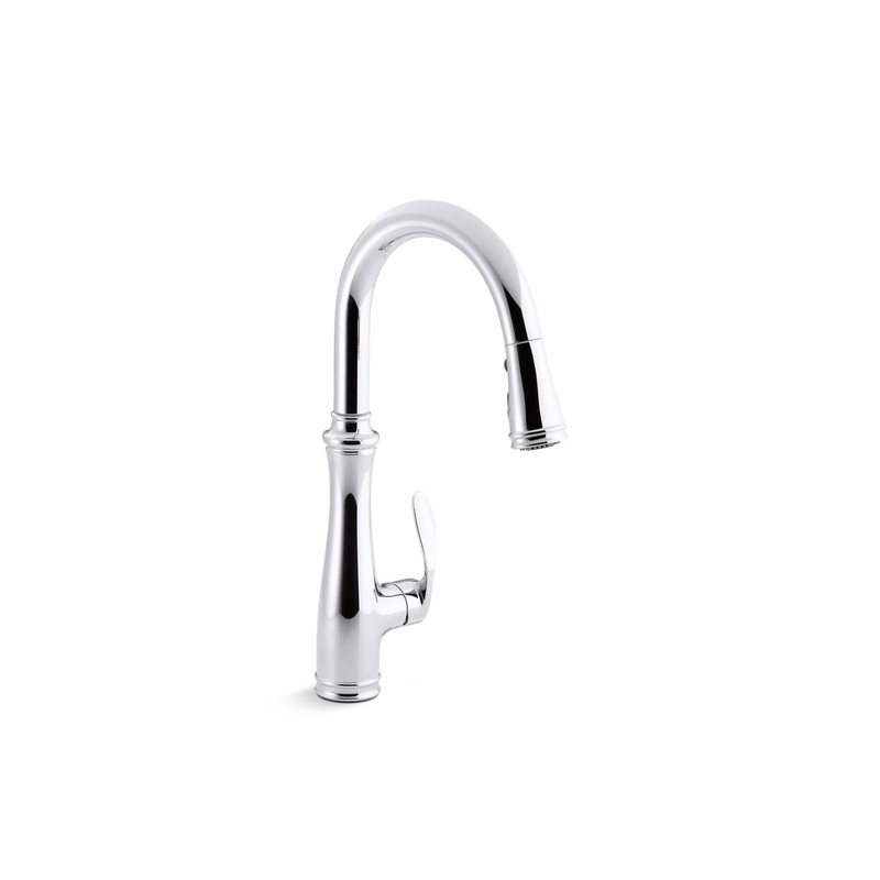 KOHLER K-560-CP Bellera Pull-Down Kitchen Sink Faucet With Three-Function Sprayhead In Polished Chrome