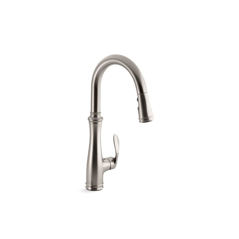 KOHLER K-560-VS Bellera Pull-Down Kitchen Sink Faucet With Three-Function Sprayhead In Vibrant Stainless