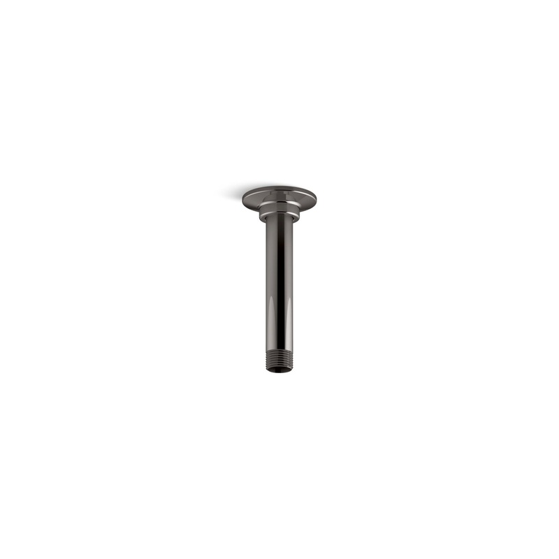 KOHLER K-7394-TT 6" Ceiling-Mount Single-Function Rainhead Arm And Flange In Vibrant Titanium