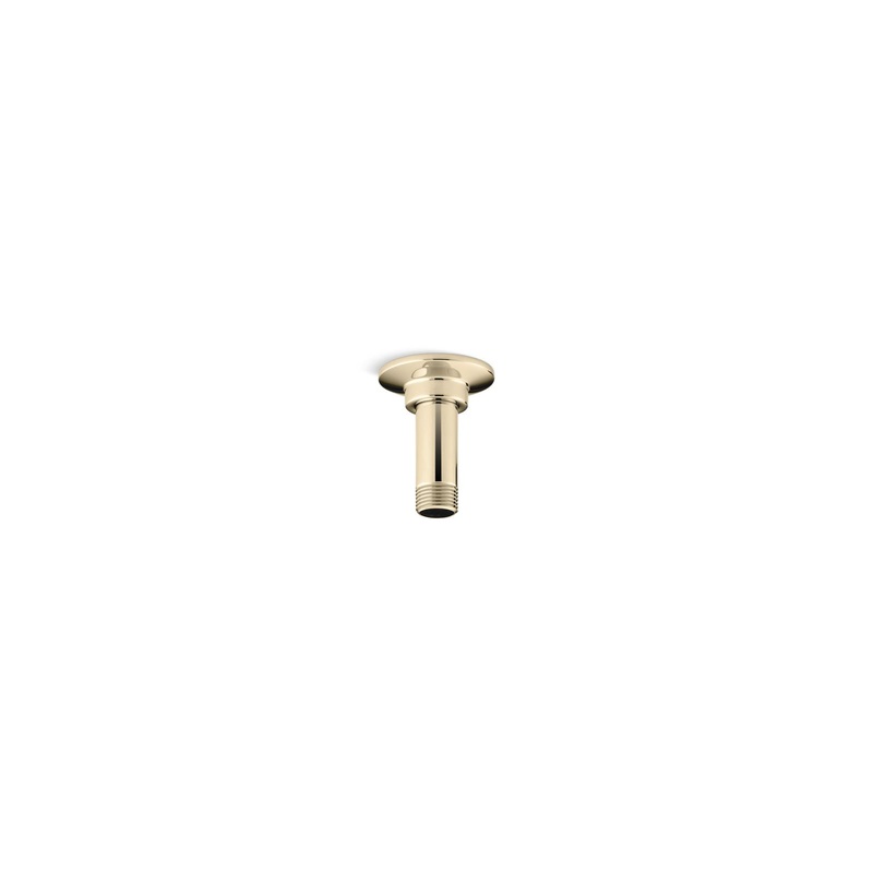 KOHLER K-7396-AF 3" Ceiling-Mount Single-Function Rainhead Arm And Flange In Vibrant French Gold
