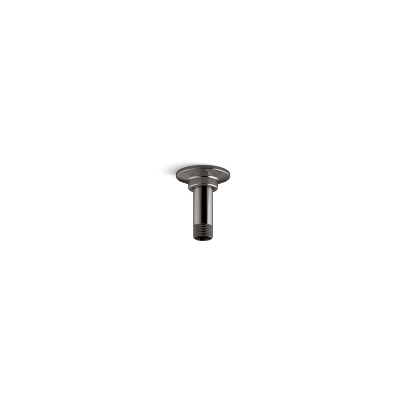 KOHLER K-7396-TT 3" Ceiling-Mount Single-Function Rainhead Arm And Flange In Vibrant Titanium