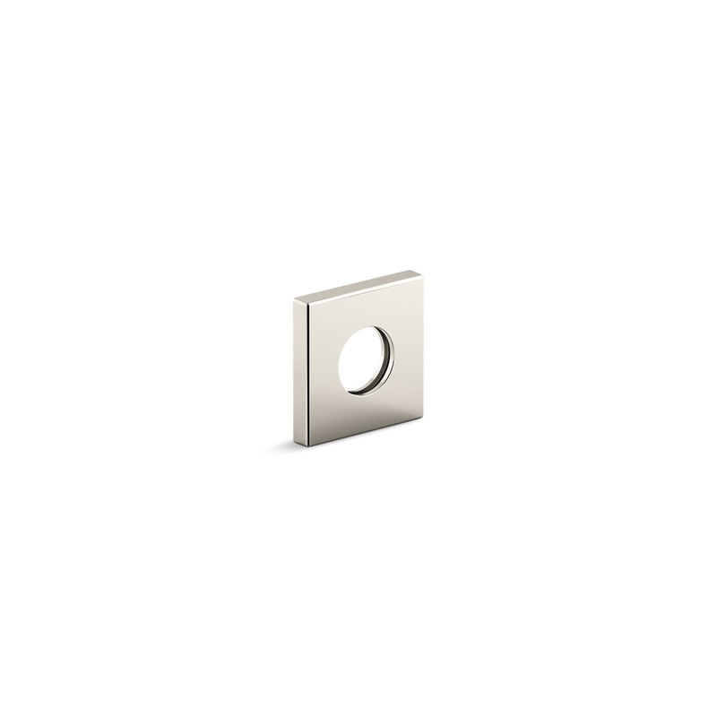 KOHLER K-76335-SN Shower Arm Trim Kit, Square In Vibrant Polished Nickel