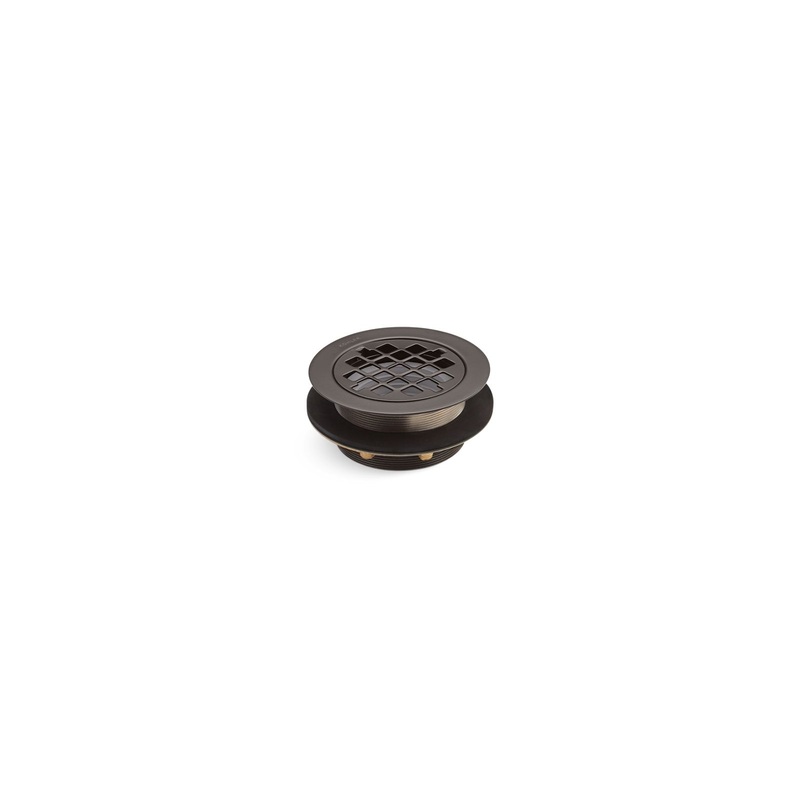 KOHLER K-9132-2BZ Round Shower Drain For Use With Plastic Pipe, Gasket Included In Oil-Rubbed Bronze