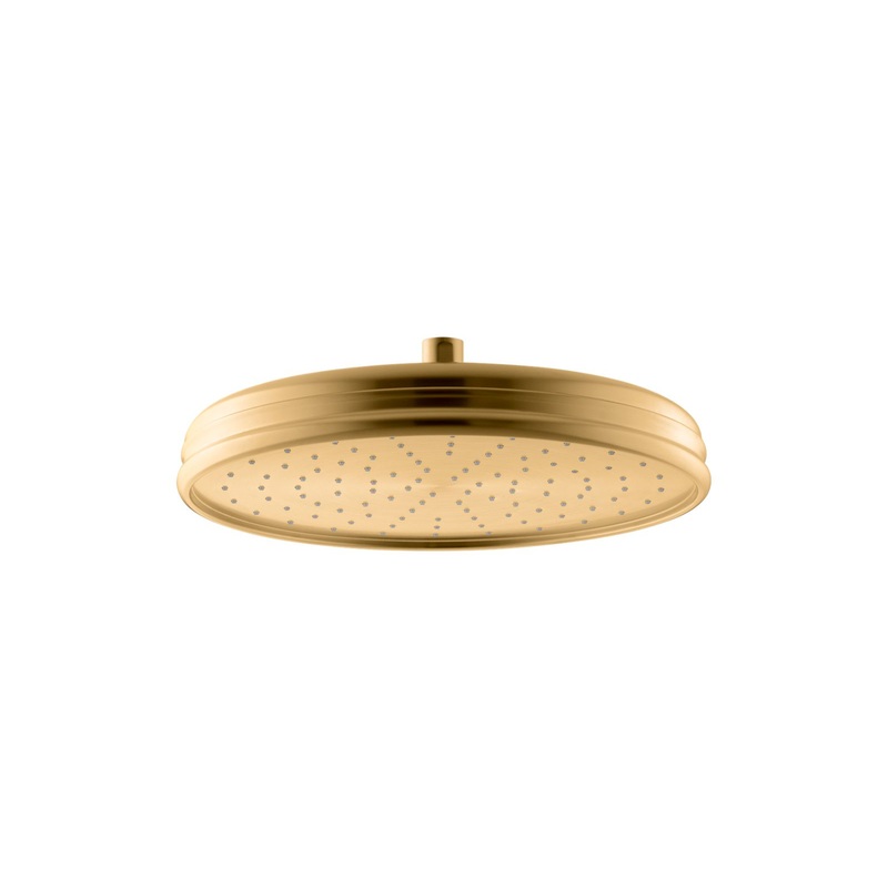 KOHLER K-13694-2MB Traditional 12" Single-Function Rainhead, 2.5 Gpm In Vibrant Brushed Moderne Brass