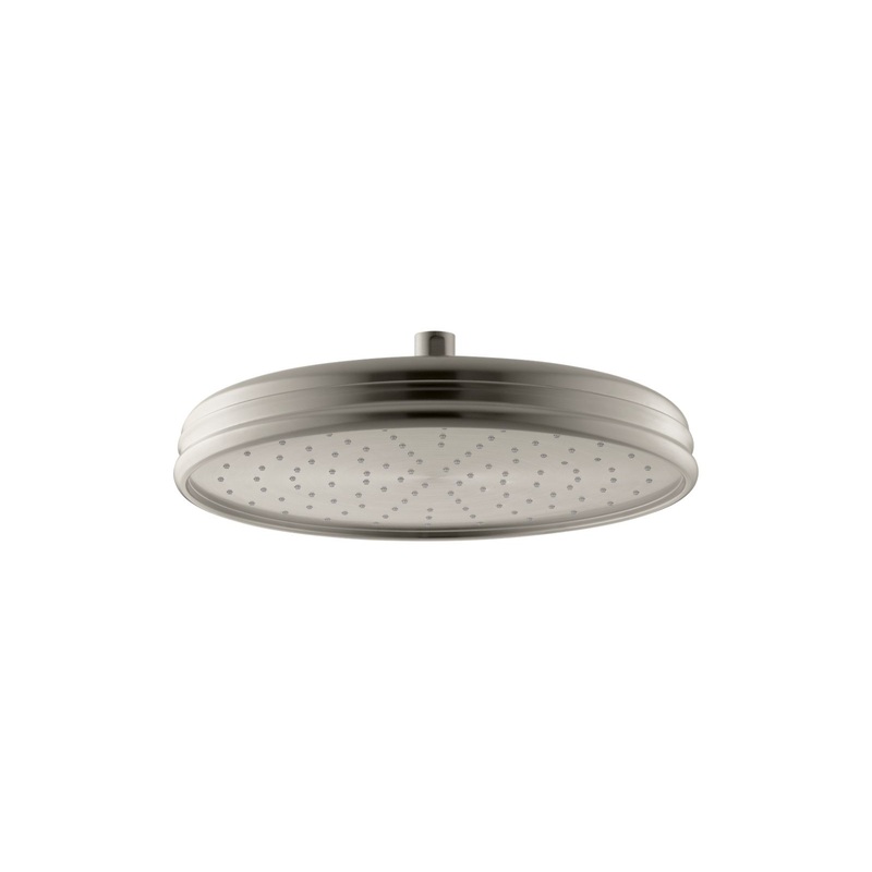 KOHLER K-13694-BN Traditional 12" Single-Function Rainhead, 2.5 Gpm In Vibrant Brushed Nickel