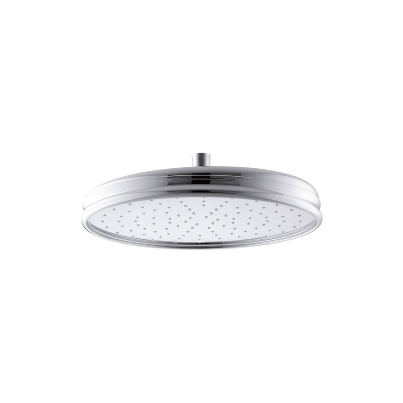 KOHLER K-13694-CP Traditional 12" Single-Function Rainhead, 2.5 Gpm In Polished Chrome