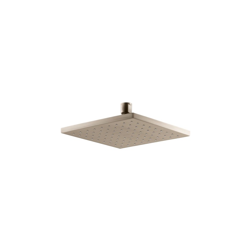 KOHLER K-13695-G-BV Contemporary 8" Square Single-Function Rainhead, 1.75 Gpm In Vibrant Brushed Bronze