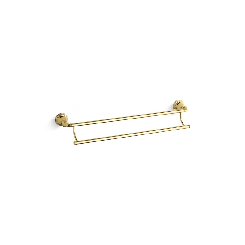 KOHLER K-10553-PB Devonshire 24" Double Towel Bar In Vibrant Polished Brass