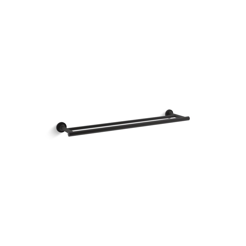 KOHLER K-14375-BL Purist 24" Double Towel Bar In Matte Black
