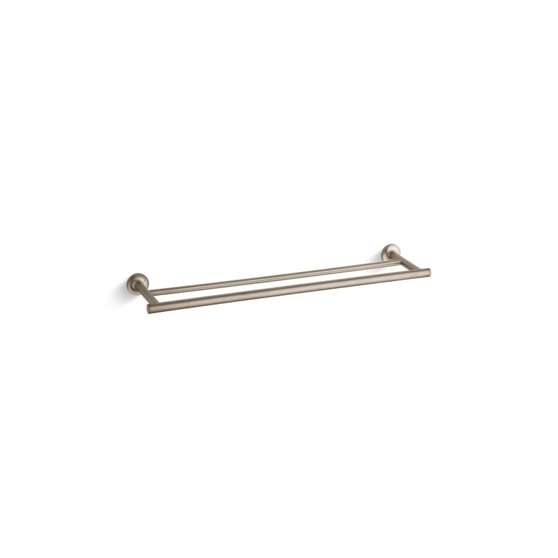 KOHLER K-14375-BV Purist 24" Double Towel Bar In Vibrant Brushed Bronze